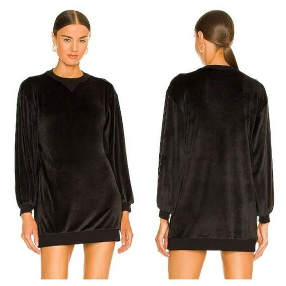 REVOLVE Dresses & Skirts - Lovers and Friends Zoja Marshmallow Sweatshirt Dress - Black